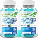 Glucosamina Chondroitin Gummies, Supplemento di supporto congiunto extra-forza con MSM & Elderberry, supplemento di supporto congiunto per adulti, uomini e donne, aroma di mirtillo, 120 conte