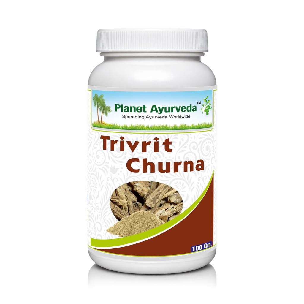 Planet Ayurveda Trivrit Churna 100 GM,Operculina Turpethum, Nisoth Churna for Constipation Relief & Colon Health, Digestive Wellness Herb