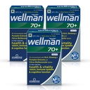Wellman 70+ Multivitamin Tablets | Ginseng, Pumpkin Extract & Citrus Bioflavonoids | Supports Health & Vitality | Combo Pack of 3 (30 Veg Tablets Each)