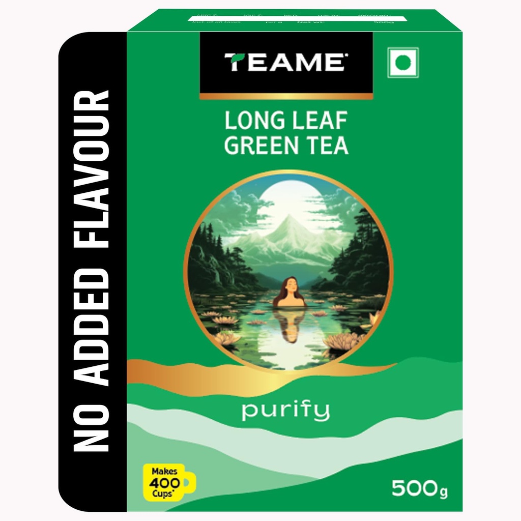 TE-A-ME Long Leaf Green Tea, 500g | Premium Loose Leaf | Natural Antioxidants