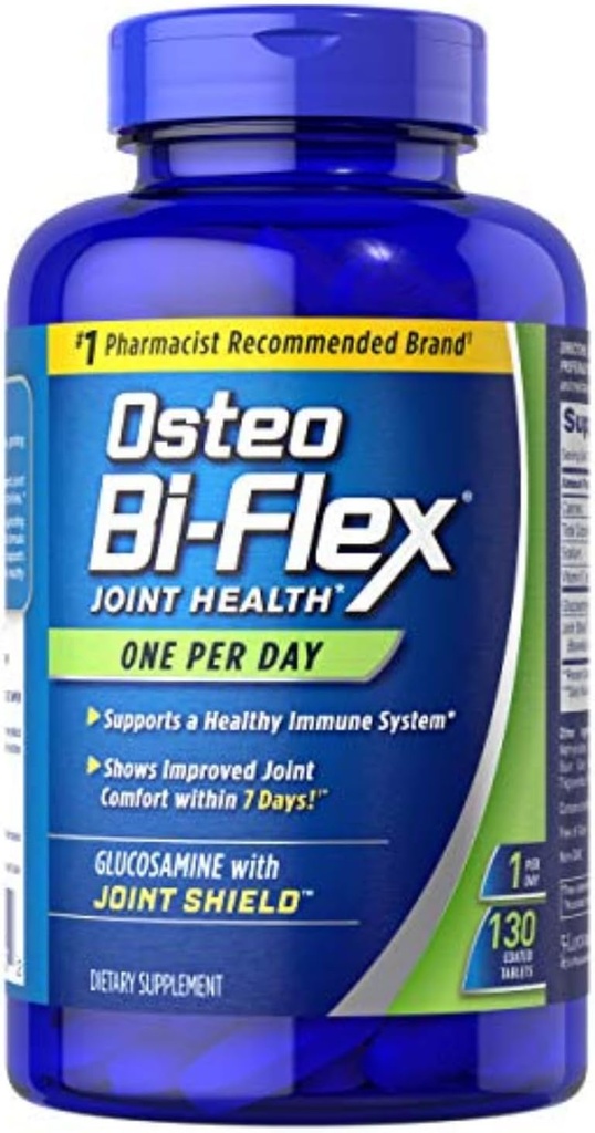 Osteo Bi-Flex Glucosamina amb vitamina D, un Dia Per Osteo Biflex, Estintal de Sanitat, 130 Coatlets, 130 comte