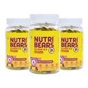 NutriBears Kids Multivitamin Gummies | 12 Essential Nutrients | No Artificial Colours or Sweeteners | Low Sugar | Immunity, Growth & Brain Development | Age 2-12 | Strawberry & Orange | 90 Gummy Bears