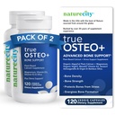 NatureCity True-Osteo Plus Bone Support with Ashwagandha – for Strength & Density – Plant-Based Calcium with Organic AlgaeCal, Magnesium, Vitamin D3, K2, Silicon & Stress Support | 240 Veggie Capsules