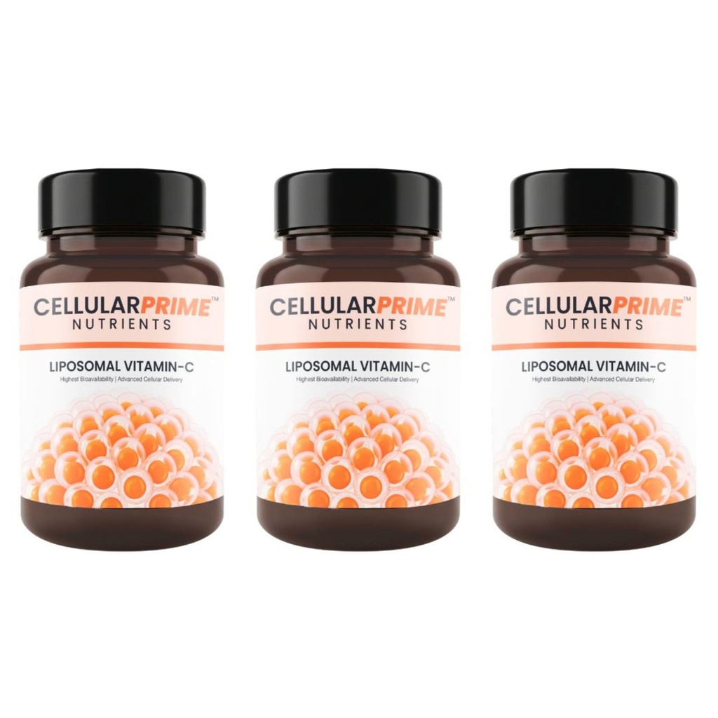 Cellular Prime Liposomal Vitamin C 80mg Capsules (90 Capsules) | TEM-Verified | 4x Higher Absorption | Collagen, Skin Glow & Immunity Support | Vegan HPMC | No Gluten
