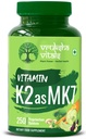 Vruksha Vitals Vitamin K2 as MK7 55mcg per Tablet - 250 Tablets - Plant Based Vegan Vitamin K Capsules/Tablets Supplement