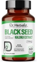 Ekstrakt Dr. HERBALIST Black Seed Extract 350mg - 60 Vegan Capsules Birth 124; 10: 1 Extract = 3,500mg Raw Black Seed Powder & lt; 124; Premium Nigella Sativa Supplement & gt; High Thymoquinone & gt; 124; Natural Wellness Support