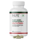 INLIFE Plant Based Multivitamin Supplement, B12 D3 Superfoods, 60 Tablets