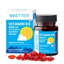 BBETTER Vitamin D3 Supplement for Immunity, Healthy Bones & Strong Muscles - 60 softgels of Vitamin D (Cholecalciferol) with the recommended daily dosage of 400IU