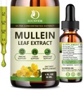 (2 пакет) 98% абсорбції Mullein Drops для лижі, Потужний 5 в 1 Mullein Leaf Herbal суміш екстракт, натуральні лижі підтримують добавки для легень Cleanse & Detox і Respiratory Lung Health