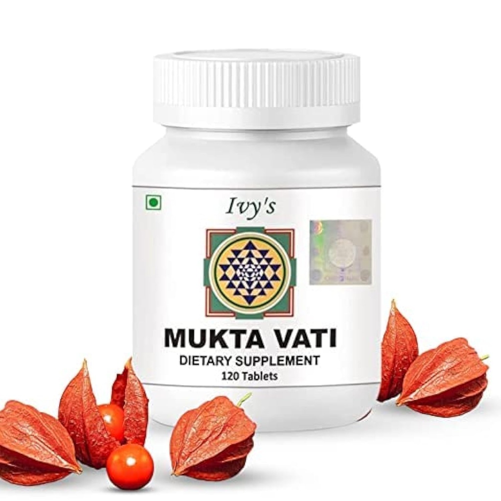 Ivy's Mukta Vati 120 Tablets per Bottle | Blood Pressure Support | Blood Pressure Support | Hypertension Supplement | Blood Circulation Supplement