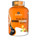 Naturyz Double Strength Natural Vitamin C & Zinc Supplement 1250 mg with Amla, Acerola Cherry, Citrus Bioflavonoids for Immunity Support & Skincare (60 Vegetarian tablets)