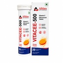 Vitacee-500 | Vitamin C Tablets | Helps to boost & Strengthens Collagen for Healthy Skin, Hair & Nails- Orange Flavour - 20 Tablets