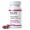 INLIFE Vitamin B12 Active Bioavailable Form, For Men Women, 60 Veg Tablets