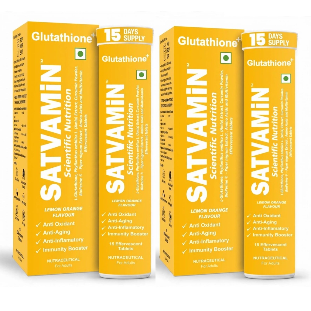 Glutathione 500mg With Vitamin C Tablets (Pack Of 2 (30 Tablets)