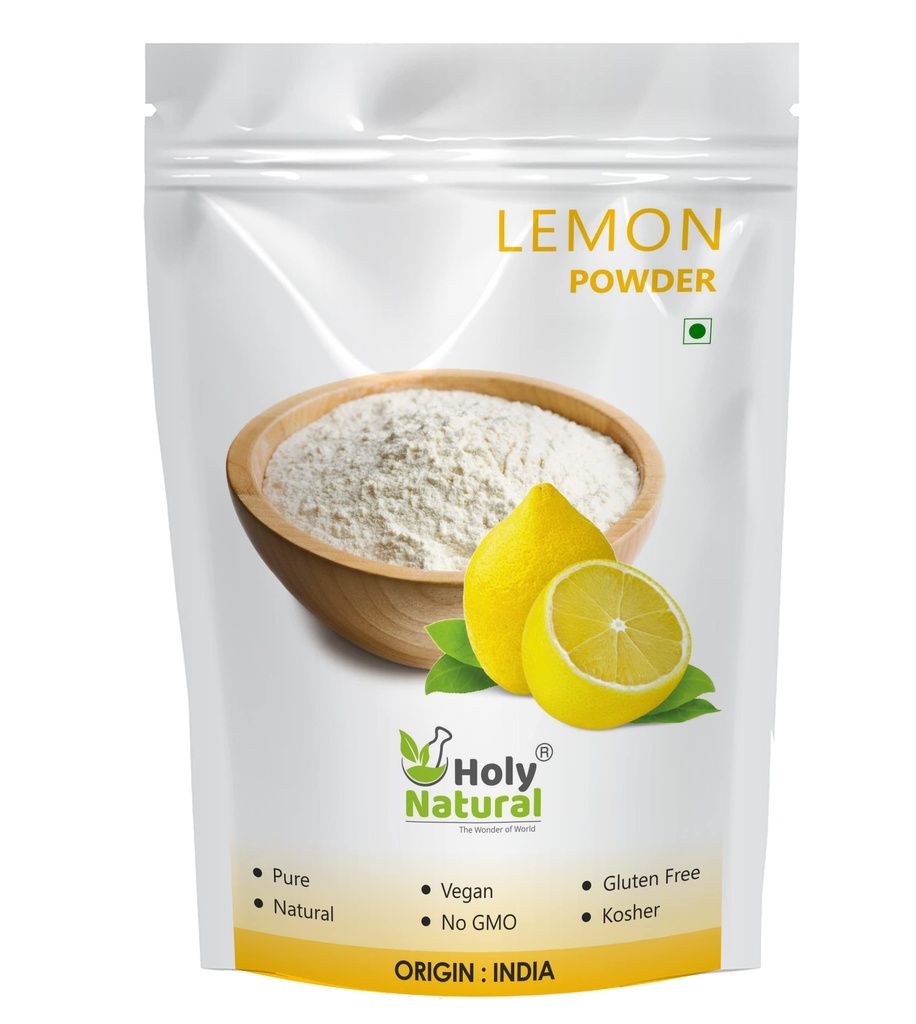 Holy Natural Lemon Powder (200gm) | Nimbu Powder Rich In Vitamin C, Immunity Booster | Tasty Use In Lemon juice, Candy, Cooking & Baking