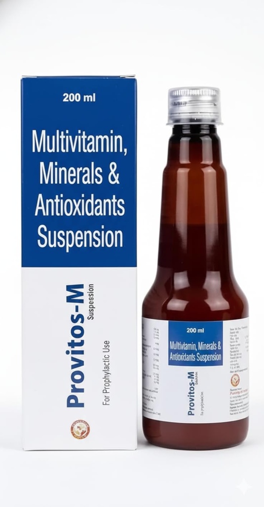 Provitos-M Multivitamin & Multimineral Suspension | Antioxidant Daily Health Tonic for Energy, Immunity & Vitality | For Men & Women | 200 ml