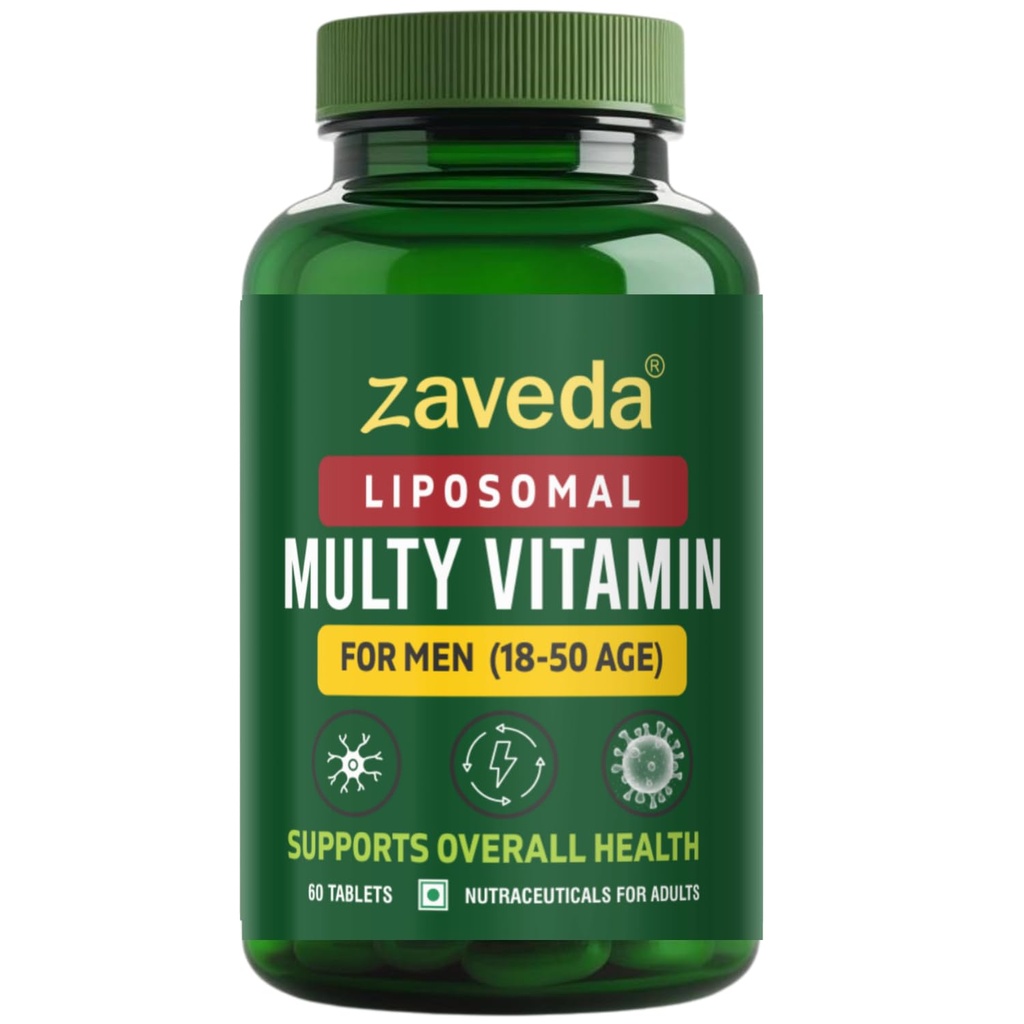 Liposomal Multivitamin Tablets for Men 18-50 Age, 60 Nos. Veg