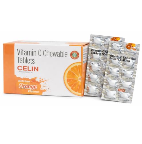 Vitamin C Chewable Pills | Immunity Support Formula | Refreshing Orange Flavour | Daily Health Supplement | Pack of 3 Strips | 3×15 Pills (Total 45 Pills)