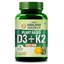 Vlado’s Himalayan Organics Plant Based 600iU Supplement | Vitamin D3(Lichen) + K2(Menaquinone Mk7) - 10 Veg Capsule