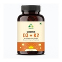NAVR Vitamin D3 K2 MK7 Tablets 60 Count | Vitamin D3 600 IU (15 mcg) from Lichen Source with Vitamin K2 MK7 55 mcg | Daily Bone, Calcium Absorption, Muscle & Heart Wellness Support | Vegetarian Supplement for Men & Women
