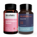 hk vitals Multivitamin Plus Women (30 Tablets) with Hair Rescue Fall, 30 Tablets | Daily Multivitamin for Women | For Energy, Joints, Skin & Hair