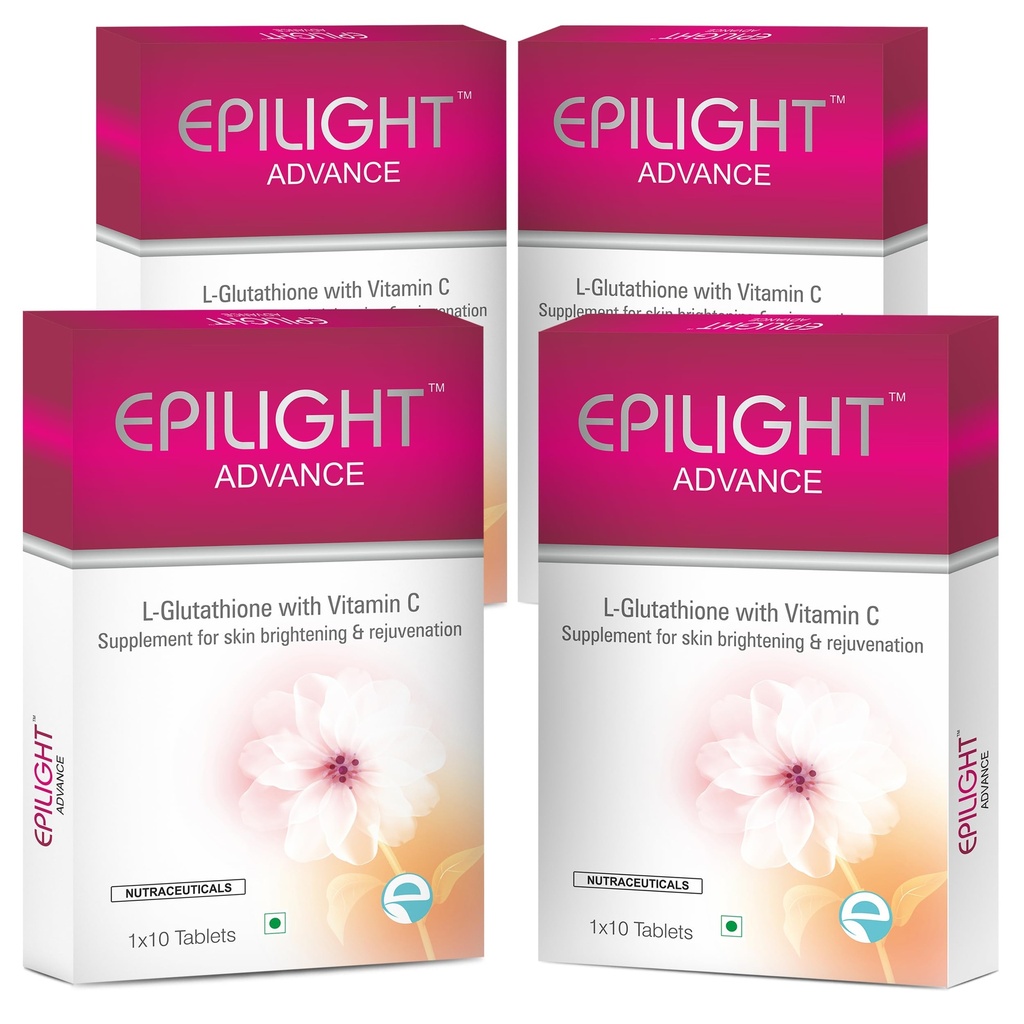 Advance L-Glutathione Tablets with Vitamin C 600mg | Antioxidant Support & Skin Hydration Supplement for Men & Women (40 Tablets)