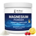 Dr. Berg Magnesium Glycinate Powder for Sleep, Relaxation, & Stress Relief - Now Includes Vitamin D3 & Zinc - Delicious Raspberry & Lemon Flavor (50 Servings) Magnesium Powder - Magnesium Drink Powder