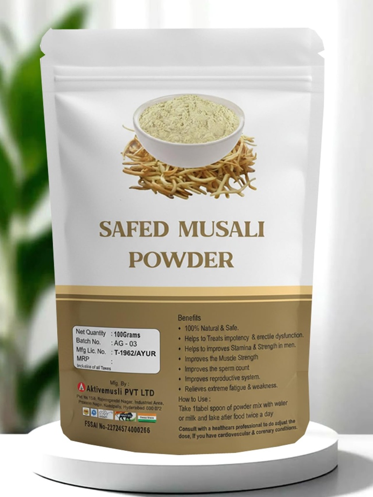 Safed Musli Root Powder | Supports to Boost Stamina & Strengthens Immunity
