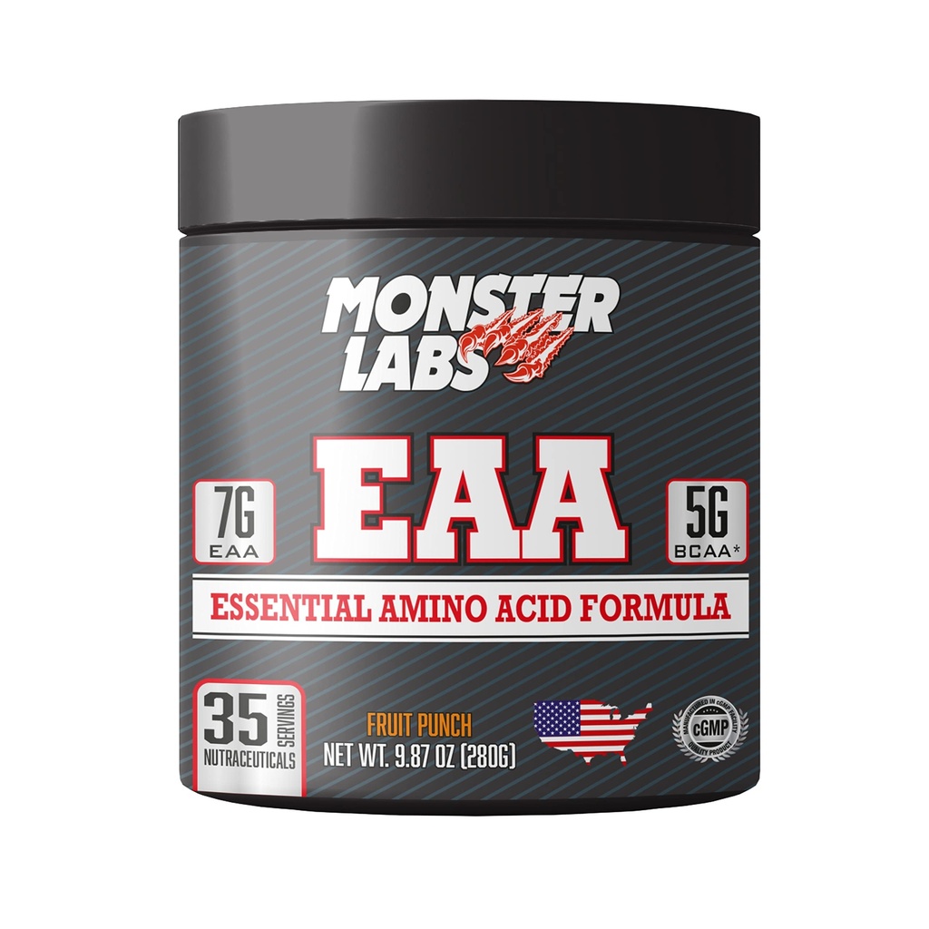 EAA | Essential Amino Acids Blend | Fruit Punch Flavor | 280g | 35 Servings | Premium Muscle Recovery & Performance Booster