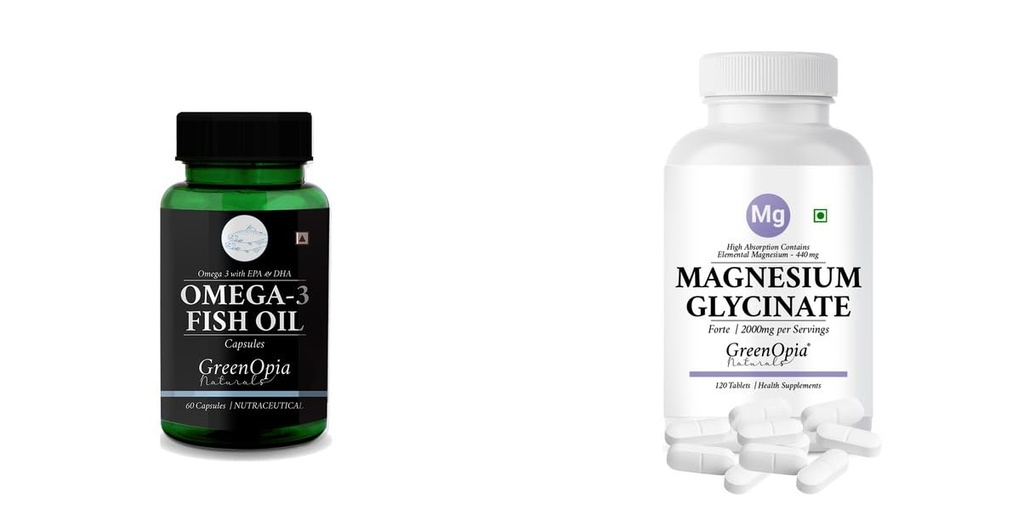 Fish Oil Magnesium Glycinate Forte Tablets Wellness Daily Vitality |60 CAPSULES