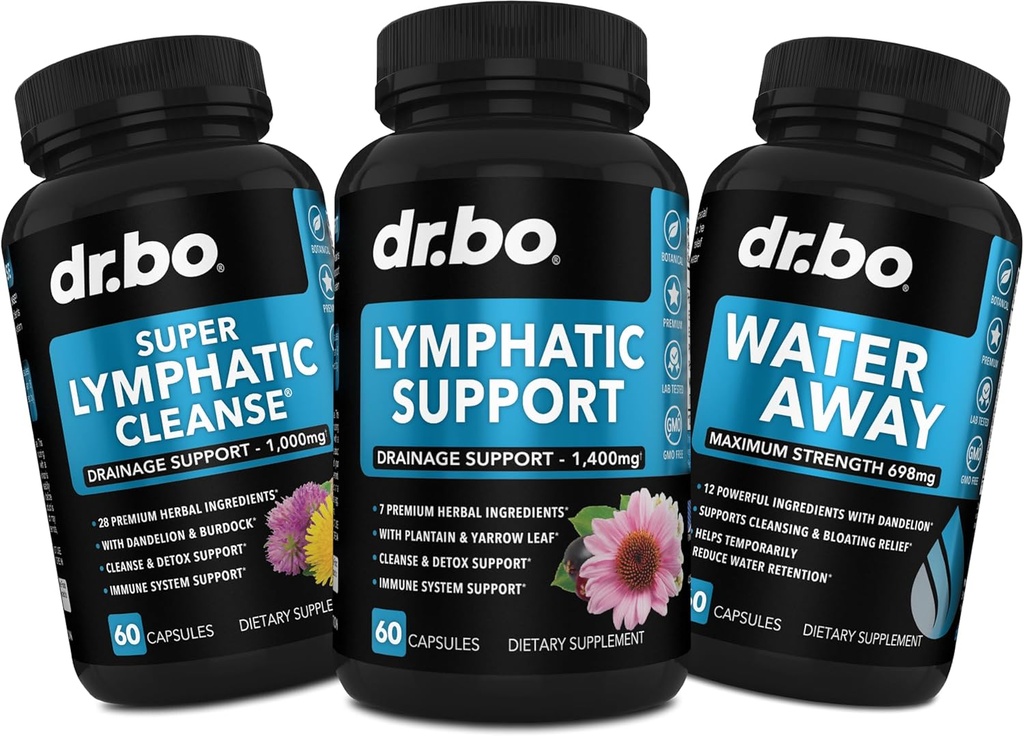 Suplementy do odwadniania i wody Pigułki Diuretyki - Herbal Lymphatic Support Total Herbal Cleanse Products & Water Away Pills Lymph System Supplement Supplement - Lymph Node Detox Cleanse Drainge