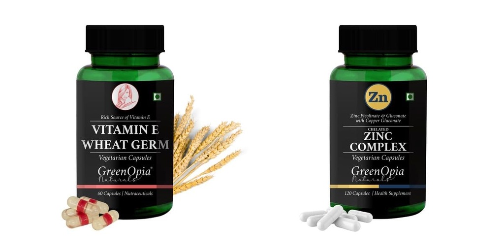 Vitamin E Wheat Germ Oil Zinc Complex Wellness Daily Vitality |60 CAPSULES