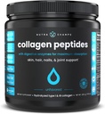 Collagen Peptides Powder - Förbättrad absorption, Double Hydrolyzed, Grass Fed, Keto Protein Powder med vitamin C - Premium Supplement för hårväxt, hud, naglar, gemensamma & ben, osmakad