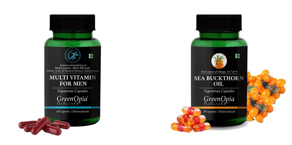 Multivitamins For Men Sea Buckthorn Oil Wellness Daily Vitality |60 CAPSULES