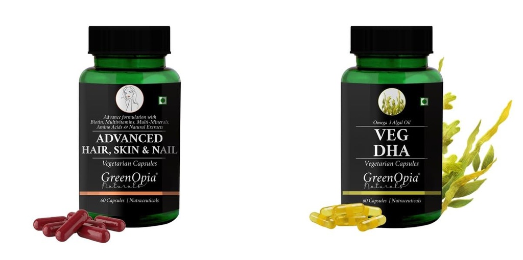 Advanced HSN (Hair, Skin Nails) Veg Dha Wellness Daily Vitality |60 CAPSULES