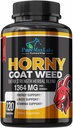 Horny Goat Ekstra Güçlü Parça, 120 Capsules, w. Maca, Arginine, Ginseng, Tribulus, Tongkat, Libido, Stamina, Enerji Desteği, Non-GMO Formula, 120 Caps