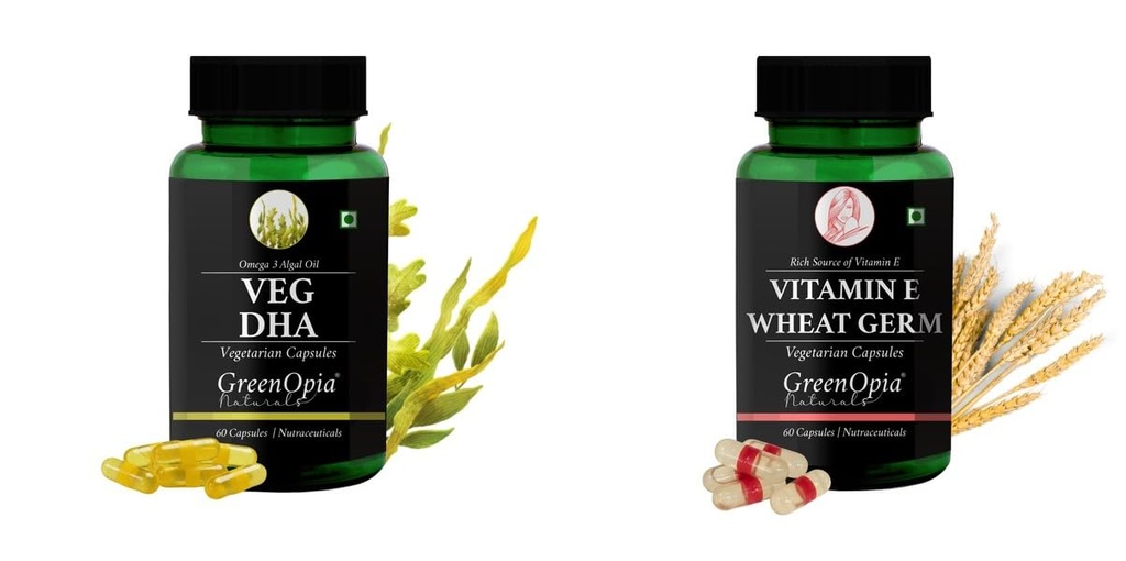 Veg Dha Vitamin E Wheat Germ Oil Wellness Daily Vitality |60 CAPSULES