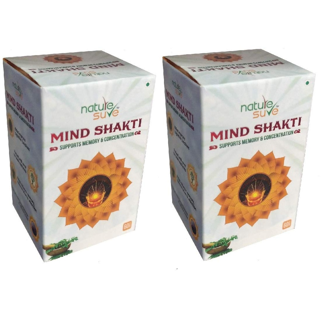 Nature Sure™ Mind Shakti Tablets with Natural Herbs – (60 Tablets) (Pack of 2 (60 Tablets each))