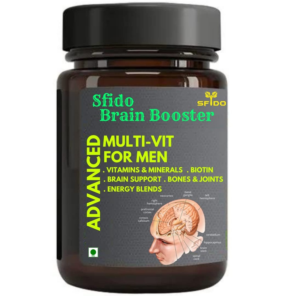 Sfido Brain Booster | Brain Boost Supplements | Increase Brain Energy | Growth Memory Power | Capsule | Pack of 1