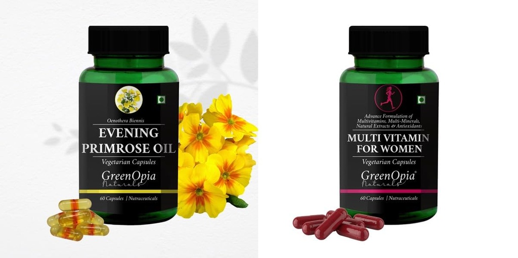 Evening Primrose Oil Multivitamins For Women Wellness Daily Vitality |60 CAPSULES