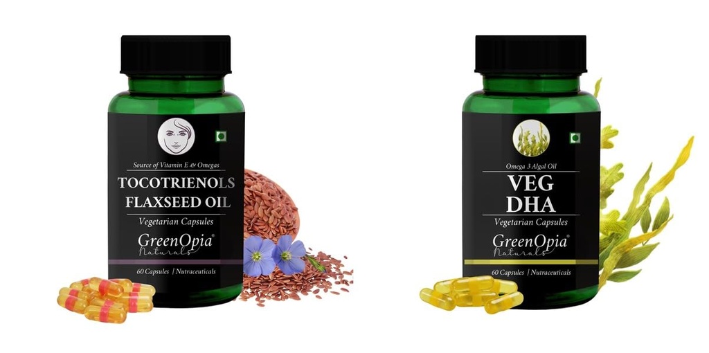 Tocotrienols Flaxseed Oil Veg Dha Wellness Daily Vitality |60 CAPSULES