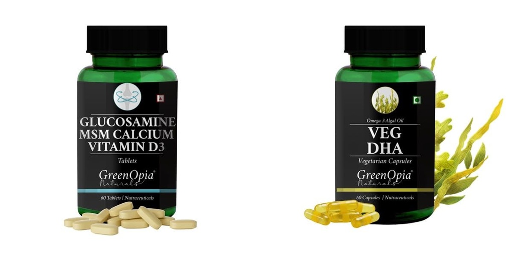 Glucosamine Msm Tablets Veg Dha Wellness Daily Vitality |60 CAPSULES
