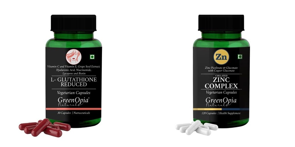 L Glutathione Reduced Zinc Complex Wellness Daily Vitality |60 CAPSULES