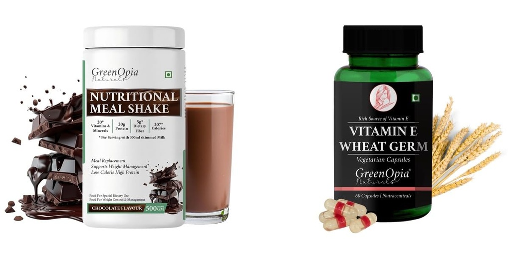 Nutritional Meal Shake Chocolate Vitamin E Wheat Germ Oil Wellness Daily Vitality |60 CAPSULES