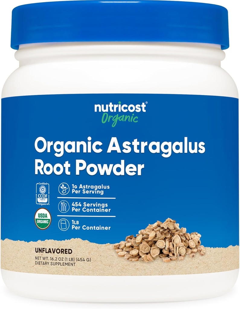 Nutricost 유기 Astragalus 뿌리 분말 1LB - 글루텐 무료, 비 GMO, 채식