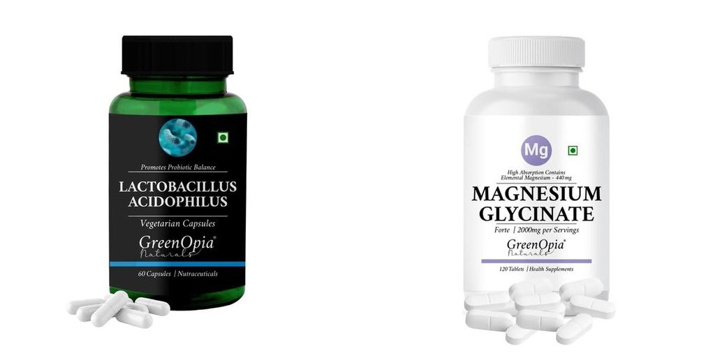 Lactobacillus Magnesium Glycinate Forte Tablets Wellness Daily Vitality |60 CAPSULES