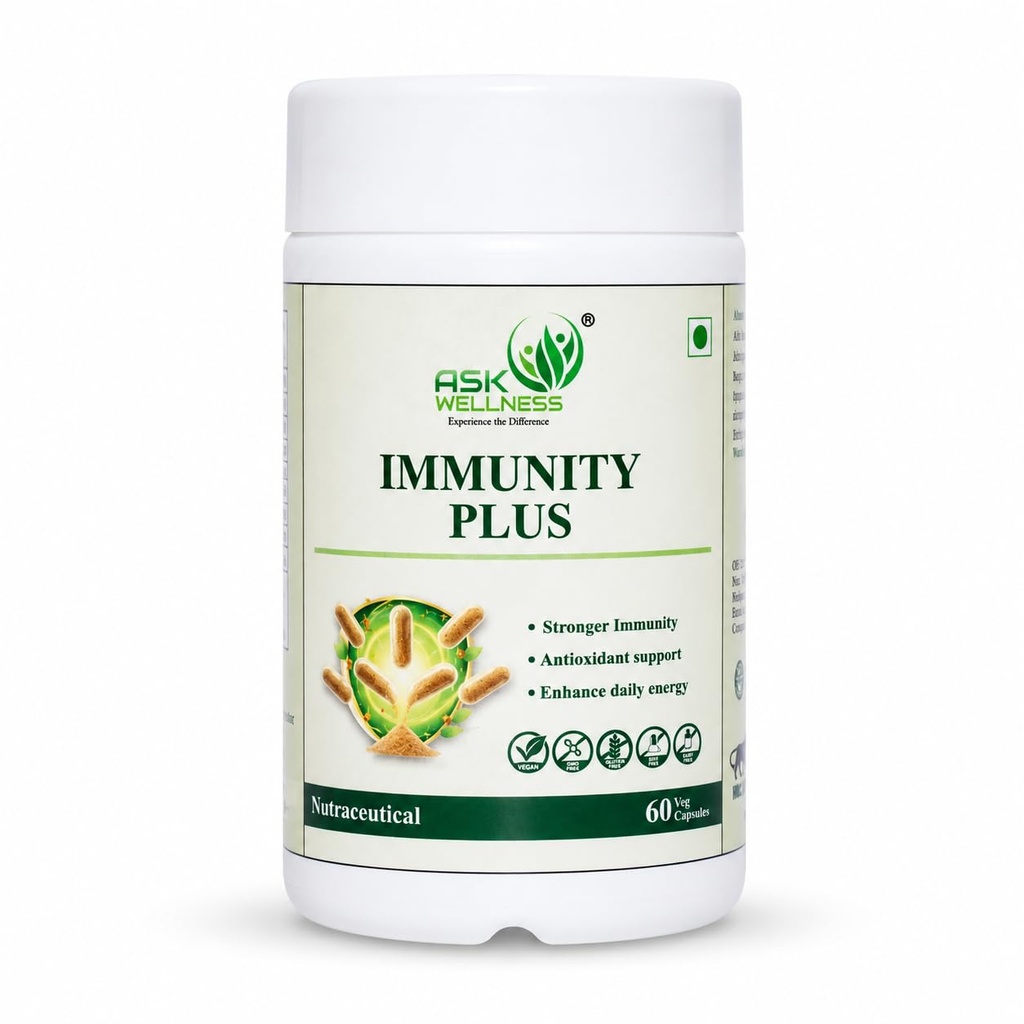 Immunity Plus Capsules | Immune Support & Antioxidant Supplement | Supports Daily Wellness & Energy | Vegan, GMO Free | 60 Veg Capsules