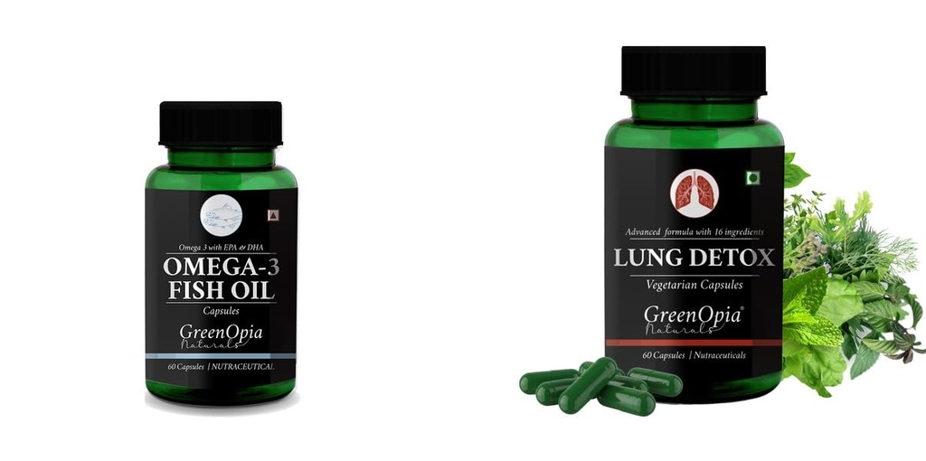 Fish Oil Lung Detox Wellness Daily Vitality |60 CAPSULES