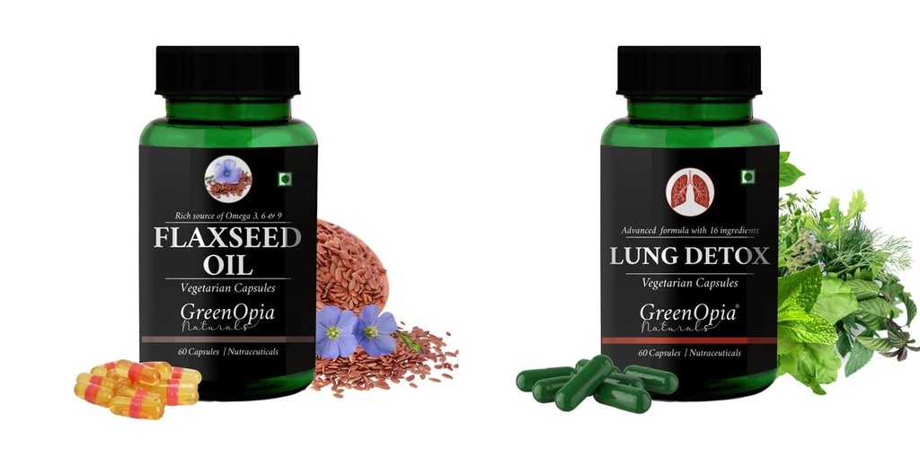 Flax Seed Oil Lung Detox Wellness Daily Vitality |60 CAPSULES
