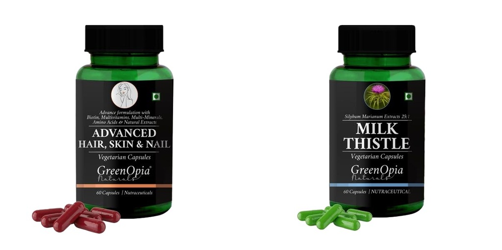 Advanced HSN (Hair, Skin Nails) Milk Thistle Wellness Daily Vitality 60 CAPSULES